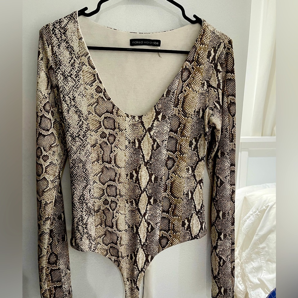 COPY - Naked wardrobe snake print bodysuit